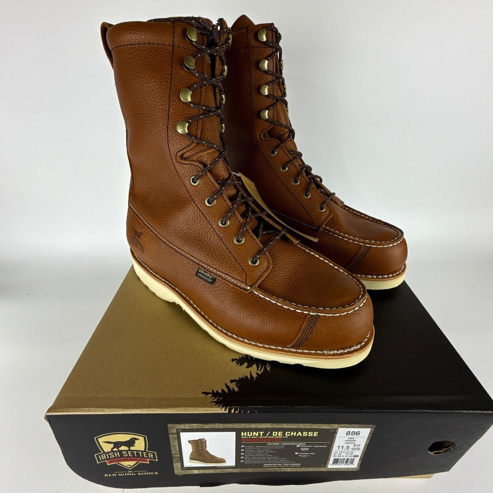 Irish‎ Setter Wingshooter 896 Brown Leather Boots Mens 11.5 E2 Waterproof 400g